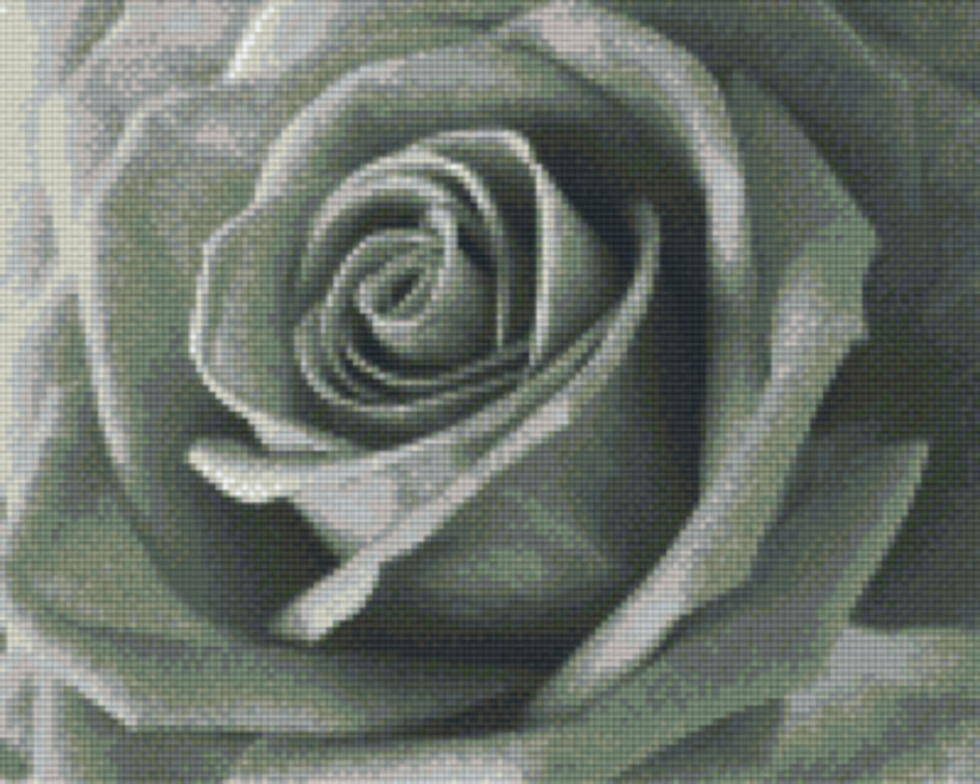 Black & White Rose Nine [9] Baseplates PixelHobby Mini- mosaic Art Kit image 0